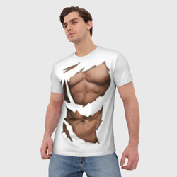 Мужская футболка 3D Идеальный рельеф мышц - фото 2