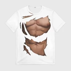 Мужская футболка 3D Идеальный рельеф мышц