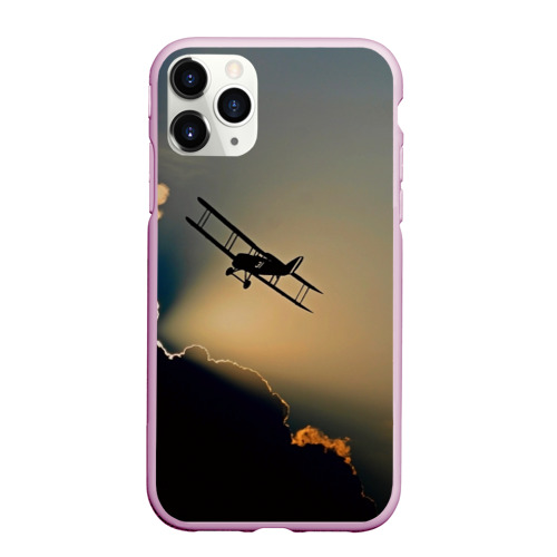 Чехол для iPhone 11 Pro Max матовый Покоритель небес, цвет розовый