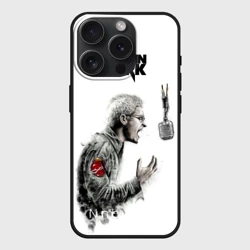 Чехол силиконовый для Apple iPhone 15 Pro Мax матовый Linkin Park