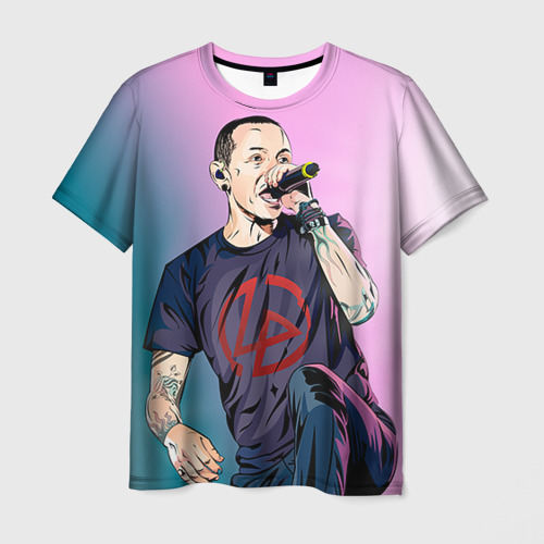 Мужская футболка 3D Chester Bennington, цвет 3D печать