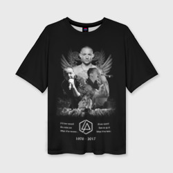 Женская футболка oversize 3D Chester Bennington