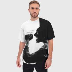 Мужская футболка oversize 3D Chester Bennington - фото 2