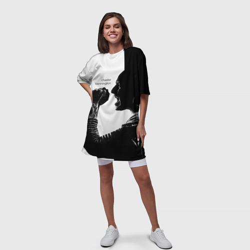 Платье-футболка 3D Chester Bennington, цвет 3D печать - фото 5