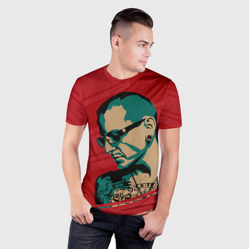 Мужская футболка 3D Slim Chester Bennington, цвет 3D печать - фото 3