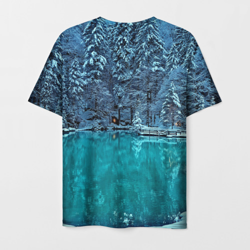 Мужская футболка 3D Зимняя рыбалка, цвет 3D печать - фото 2