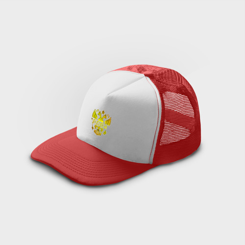 Кепка тракер с сеткой Рома в золотом гербе РФ, цвет красный - фото 3