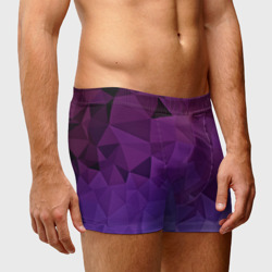 Мужские трусы 3D Фиолетовые грани - фото 2
