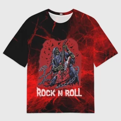 Мужская футболка oversize 3D Мертвый гитарист