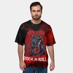 Мужская футболка oversize 3D Мертвый гитарист - фото 2