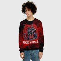 Мужской свитшот 3D Мертвый гитарист - фото 2