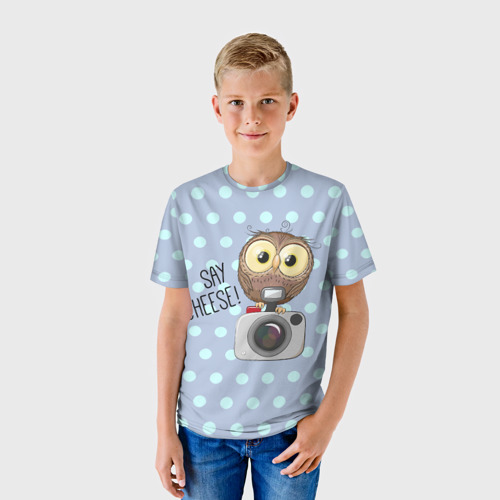 Детская футболка 3D Say cheese!, цвет 3D печать - фото 3