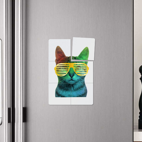 Магнитный плакат 2Х3 Кот в очках - фото 4