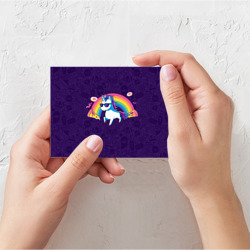Поздравительная открытка Радужный Единорог в Очках - фото 2