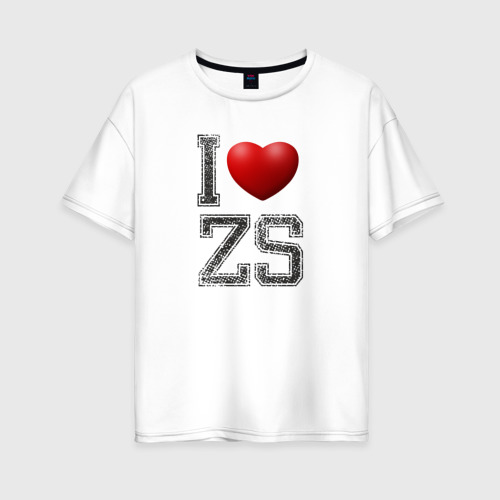 Женская футболка хлопок Oversize I love ZS