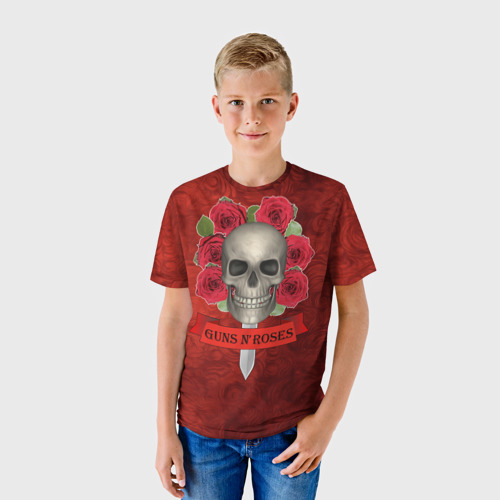 Детская футболка 3D Gans N Roses, цвет 3D печать - фото 3