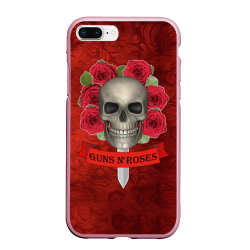 Чехол для iPhone 7Plus/8 Plus матовый Gans N Roses, цвет розовый