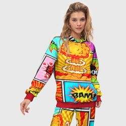 Женский костюм с толстовкой 3D Pop Art - фото 2
