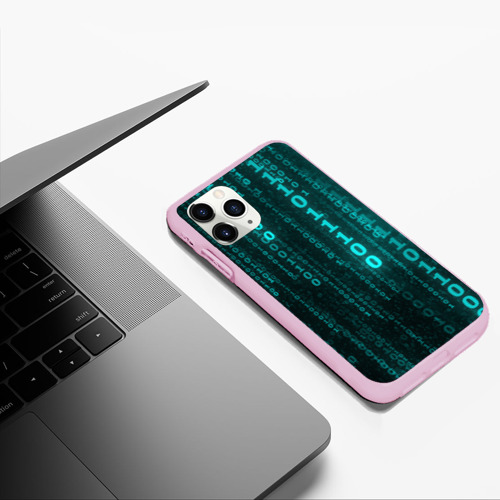 Чехол для iPhone 11 Pro Max матовый Codes, цвет розовый - фото 5