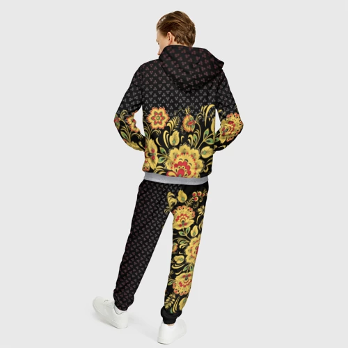 Мужской 3D костюм с принтом Россия, вид сзади #2