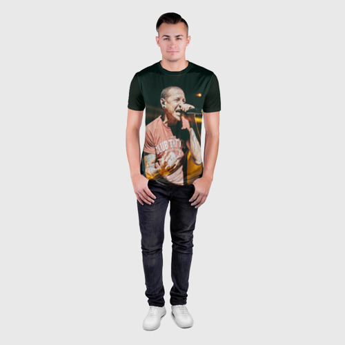 Мужская футболка 3D Slim Честер Беннингтон, цвет 3D печать - фото 4