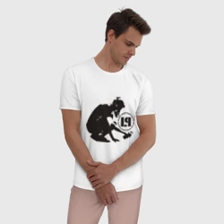 Мужская пижама с белой футболкой хлопок Linkin Park графити парень - фото 2