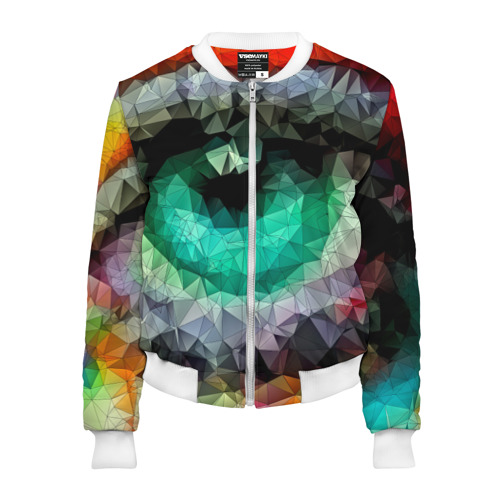 Женский бомбер 3D eyes swag Фото 01 Женский бомбер 3D eyes swag Фото 01