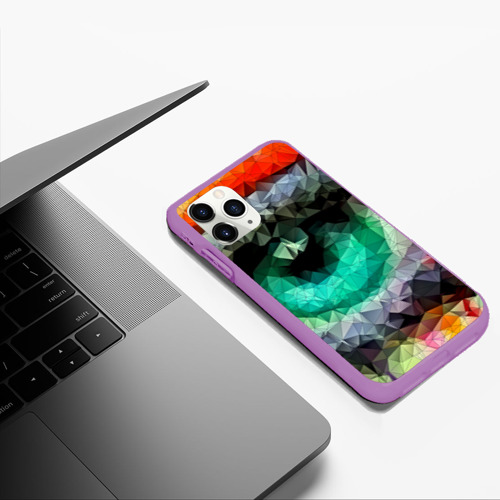 Чехол для iPhone 11 Pro Max матовый Eyes swag, цвет фиолетовый - фото 5