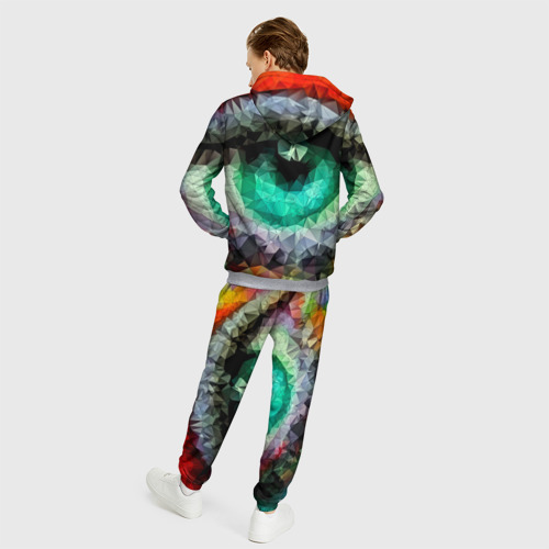 Мужской 3D костюм с принтом Eyes swag, вид сзади #2