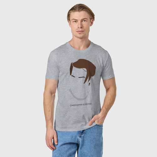 Мужская футболка хлопок SKAM 3, цвет меланж - фото 3