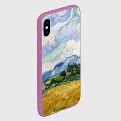 Чехол для iPhone XS Max матовый Картина Пшеничное поле - Ван Гог  - фото 2