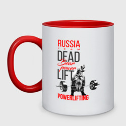 Кружка двухцветная Powerlifting bear power