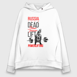 Женское худи Oversize хлопок Powerlifting bear power