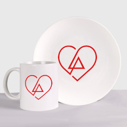 Набор: тарелка + кружка Linkin Park Heart