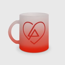Кружка матовая стеклянная Linkin Park Heart
