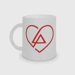 Кружка матовая стеклянная Linkin Park Heart