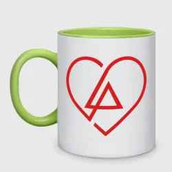Кружка двухцветная Linkin Park Heart