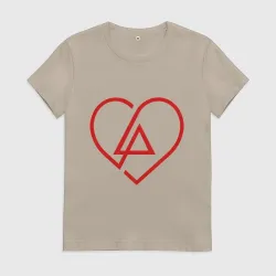 Женская футболка хлопок Linkin Park Heart