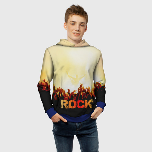 Детская толстовка 3D Rock концерт, цвет синий - фото 6