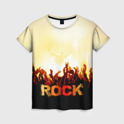Женская футболка 3D Rock концерт