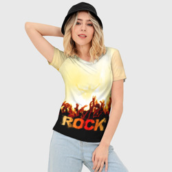Женская футболка 3D Slim Rock концерт - фото 2