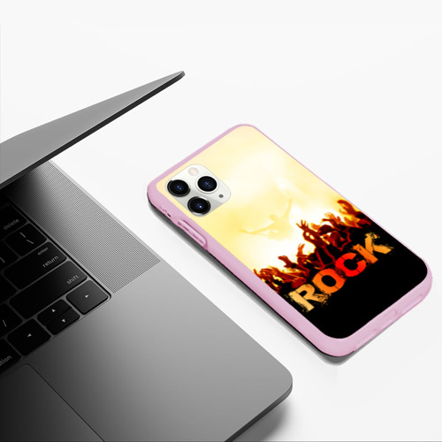 Чехол для iPhone 11 Pro Max матовый Rock концерт, цвет розовый - фото 5