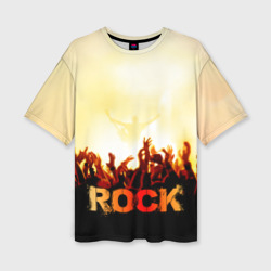 Женская футболка oversize 3D Rock концерт