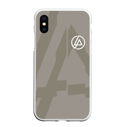 Чехол для iPhone XS Max матовый Linkin Park Hoodie, цвет белый