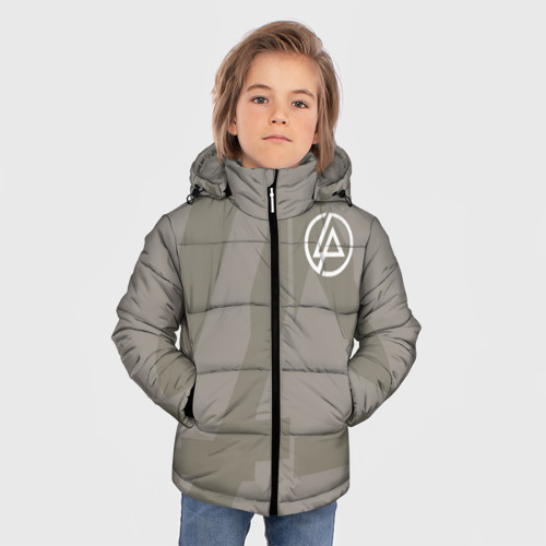 Зимняя куртка для мальчиков 3D с принтом Linkin Park Hoodie, фото на моделе #1