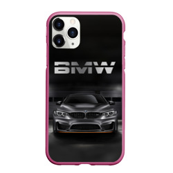 Чехол для iPhone 11 Pro Max матовый BMW серебро