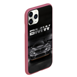 Чехол для iPhone 11 Pro Max матовый BMW серебро - фото 2