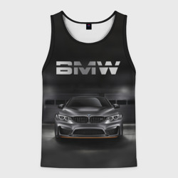 Мужская майка 3D BMW серебро