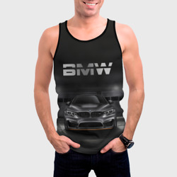 Мужская майка 3D BMW серебро - фото 2