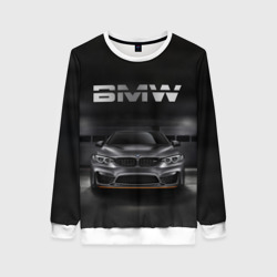 Женский свитшот 3D BMW серебро